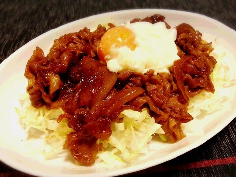 スタミナ甘辛豚丼！ たっぷりキャベツと一緒に♡